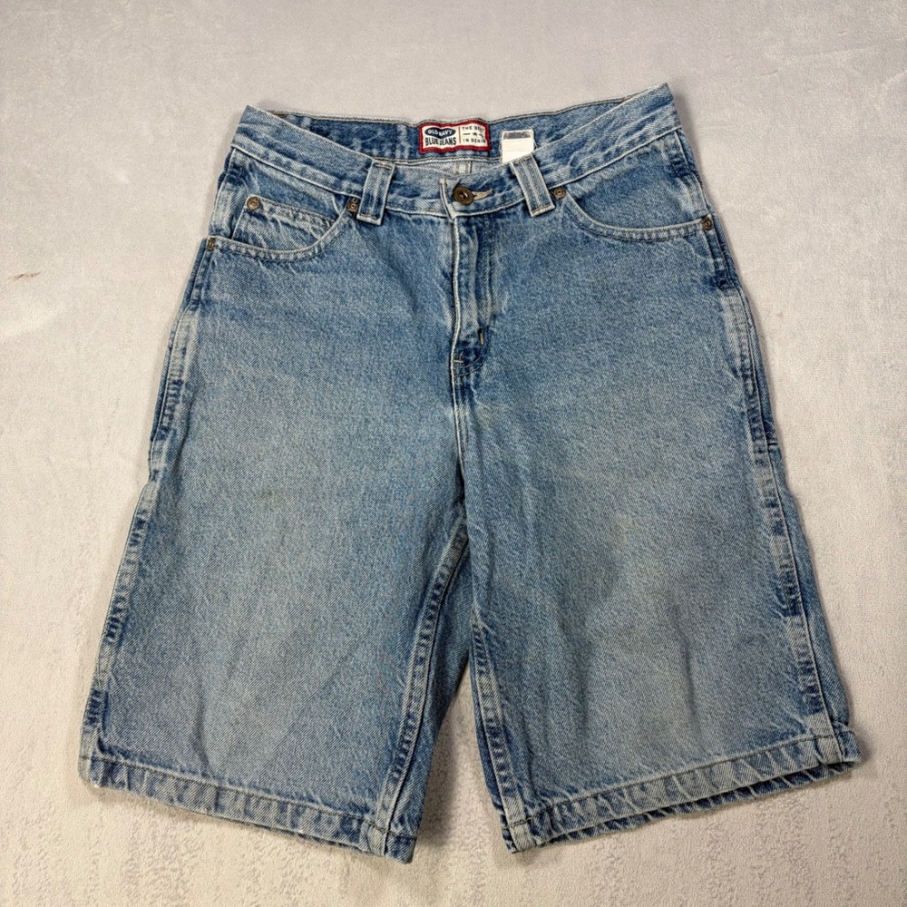 Old Navy Blue Jeans Kids Boys 14 Regular Denim Shorts Light Wash Vintage 90s